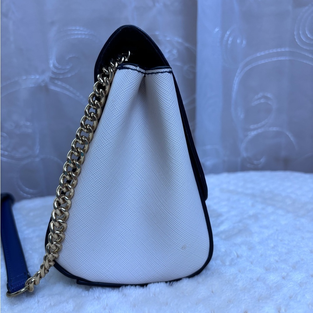 Aldo Rotella Crossbody Bag, Navy, Blue, Cream, with Gold Tone Hardware - Picture 7 of 14